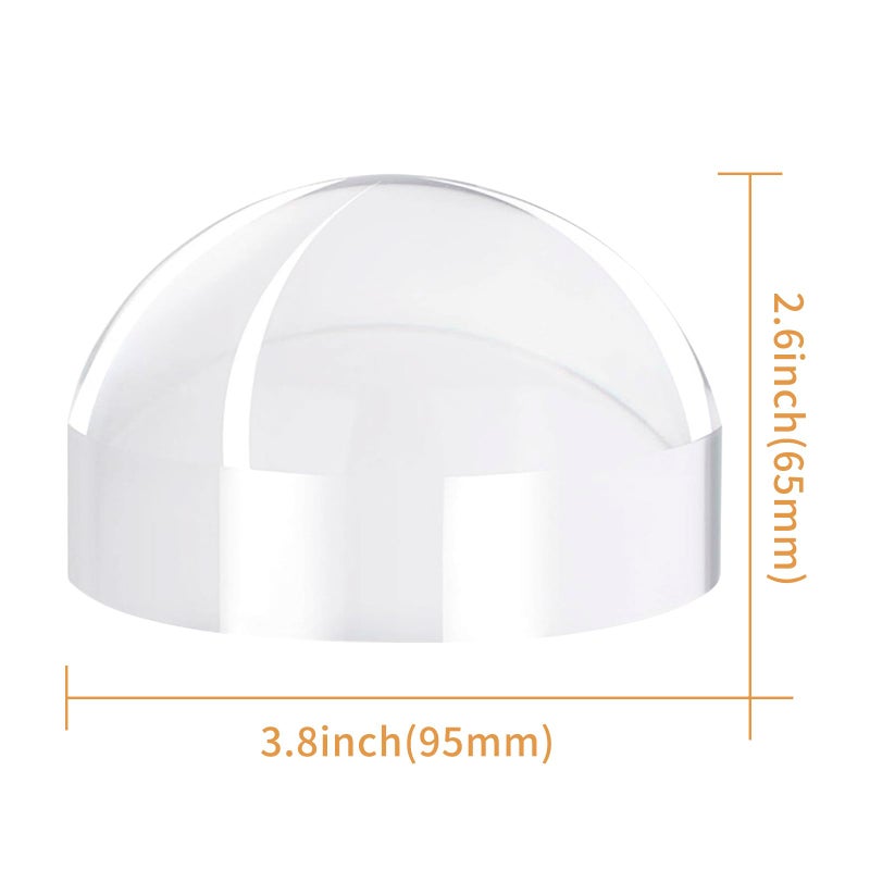 Dandelion 6X Dome Magnifying Glass Acryliy Paperweight Magnifier-3.8 Inch(95mm) - Image 3
